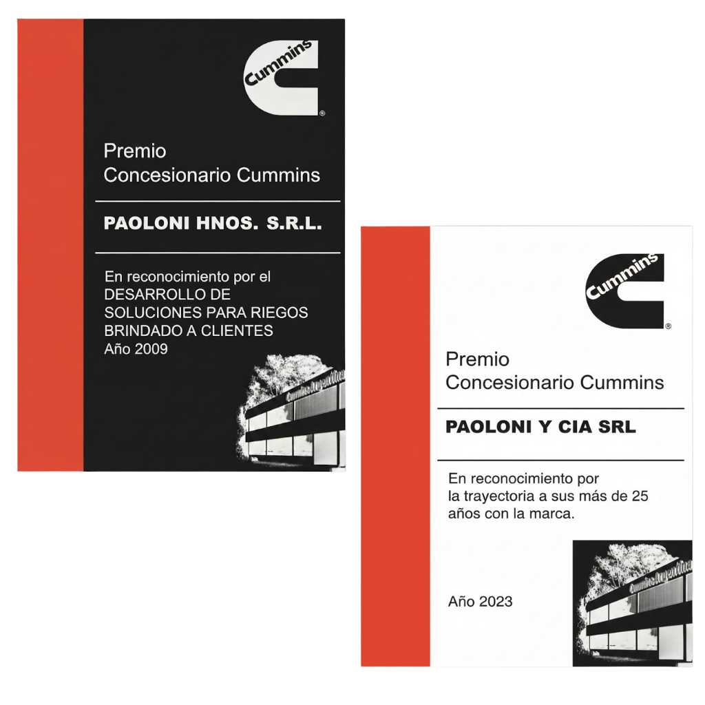 Premios Concesionario Cummins - Paoloni